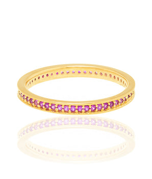 GOLD RING WITH ZIRCONIA