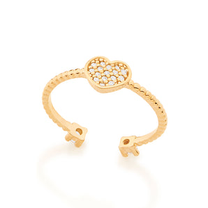 GOLD RING WITH ZIRCONIA