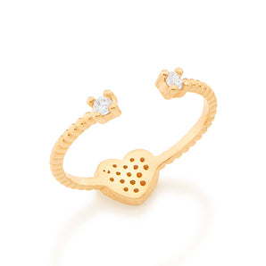 GOLD RING WITH ZIRCONIA