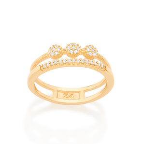 GOLD RING WITH ZIRCONIA