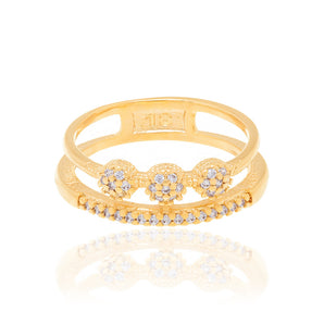 GOLD RING WITH ZIRCONIA