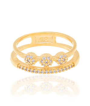 GOLD RING WITH ZIRCONIA