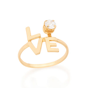 GOLD RING WITH ZIRCONIA