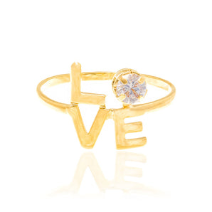 GOLD RING WITH ZIRCONIA