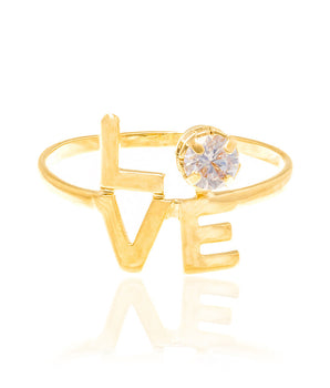 GOLD RING WITH ZIRCONIA