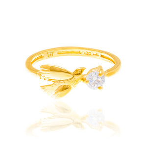 GOLD RING WITH ZIRCONIA
