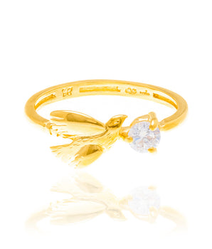 GOLD RING WITH ZIRCONIA