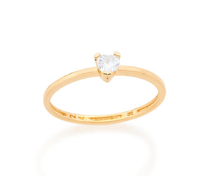 GOLD RING WITH ZIRCONIA