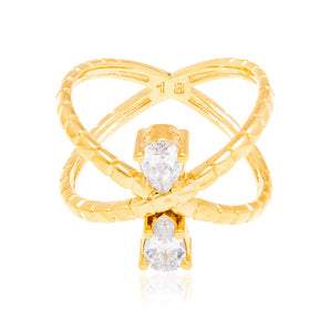 GOLD RING WITH ZIRCONIA