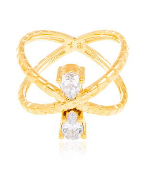GOLD RING WITH ZIRCONIA