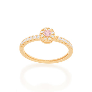 GOLD RING WITH ZIRCONIA