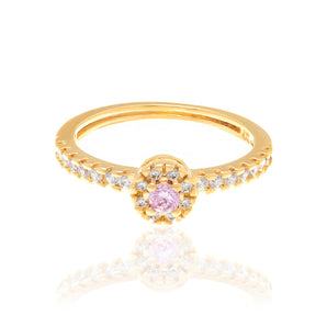 GOLD RING WITH ZIRCONIA