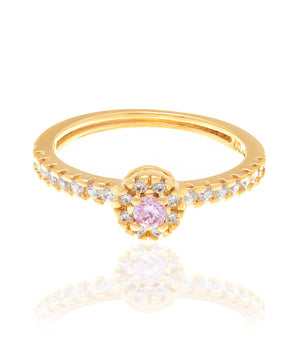 GOLD RING WITH ZIRCONIA
