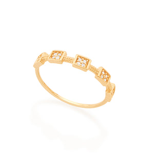 GOLD RING WITH ZIRCONIA