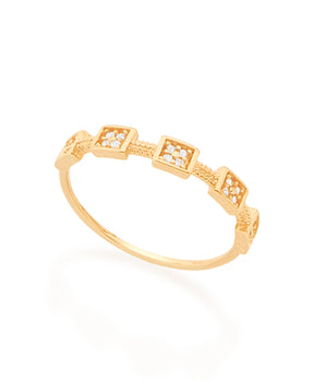 GOLD RING WITH ZIRCONIA