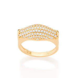 GOLD RING WITH ZIRCONIA