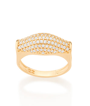 GOLD RING WITH ZIRCONIA