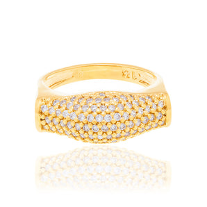 GOLD RING WITH ZIRCONIA