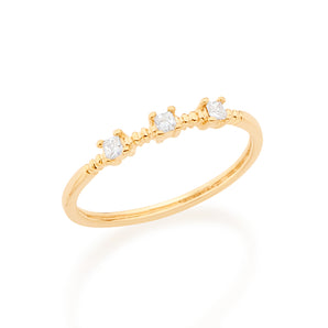 GOLD RING WITH ZIRCONIA