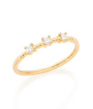 GOLD RING WITH ZIRCONIA