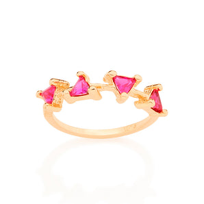 GOLD FOUR TRIANGLE RING