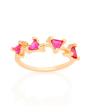 GOLD FOUR TRIANGLE RING