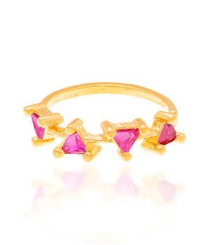 GOLD FOUR TRIANGLE RING