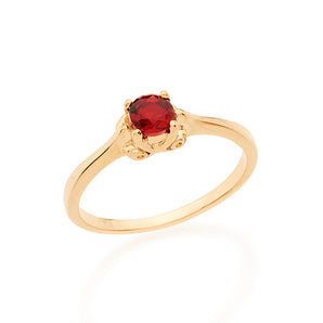 GOLD RING WITH CRYSTAL