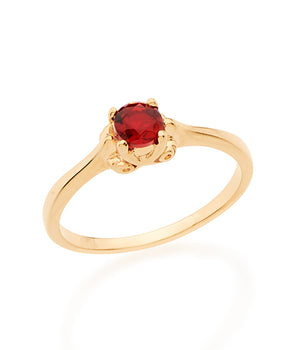 GOLD RING WITH CRYSTAL