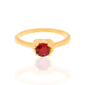 GOLD RING WITH CRYSTAL