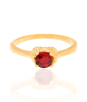 GOLD RING WITH CRYSTAL