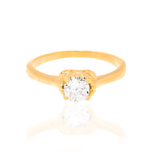 GOLD RING WITH ZIRCONIA