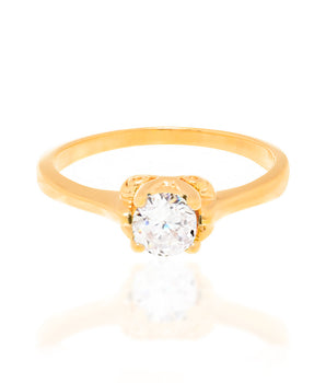 GOLD RING WITH ZIRCONIA