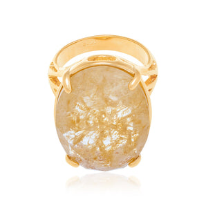 GOLD RING WITH CRYSTAL