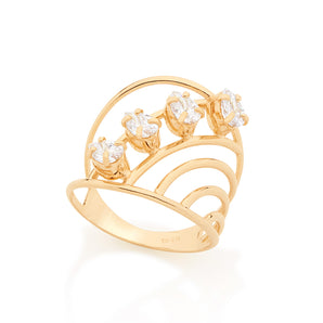 GOLD RING WITH ZIRCONIA