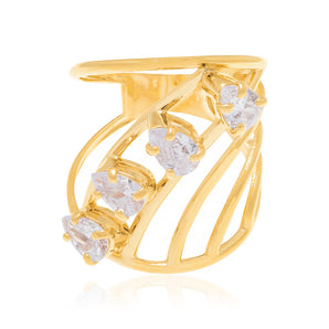 GOLD RING WITH ZIRCONIA