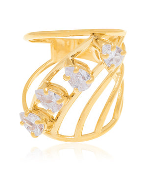 GOLD RING WITH ZIRCONIA
