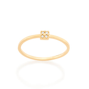 GOLD RING WITH ZIRCONIA