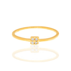 GOLD RING WITH ZIRCONIA