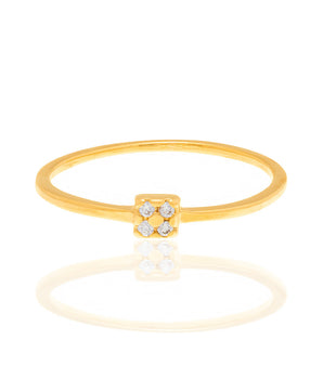 GOLD RING WITH ZIRCONIA
