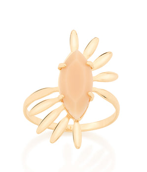GOLD RING WITH CRYSTAL