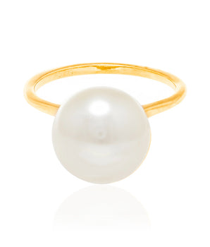 GOLD RING WITH PEARL