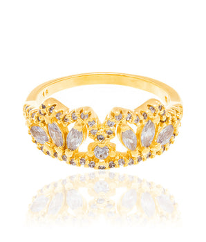 GOLD RING WITH ZIRCONIA