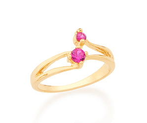 GOLD RING WITH ZIRCONIA
