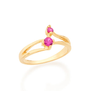 GOLD RING WITH ZIRCONIA