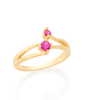 GOLD RING WITH ZIRCONIA