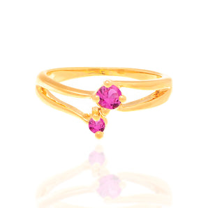 GOLD RING WITH ZIRCONIA