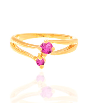 GOLD RING WITH ZIRCONIA