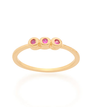 GOLD KID'S RING WITH ZIRCONIA