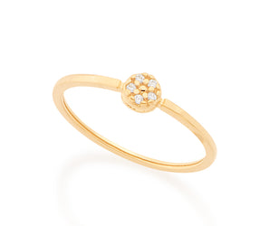 GOLD RING WITH ZIRCONIA
